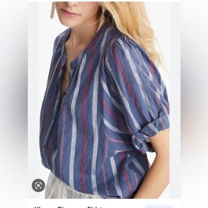 Xireny Chesney Roll Sleeve Top